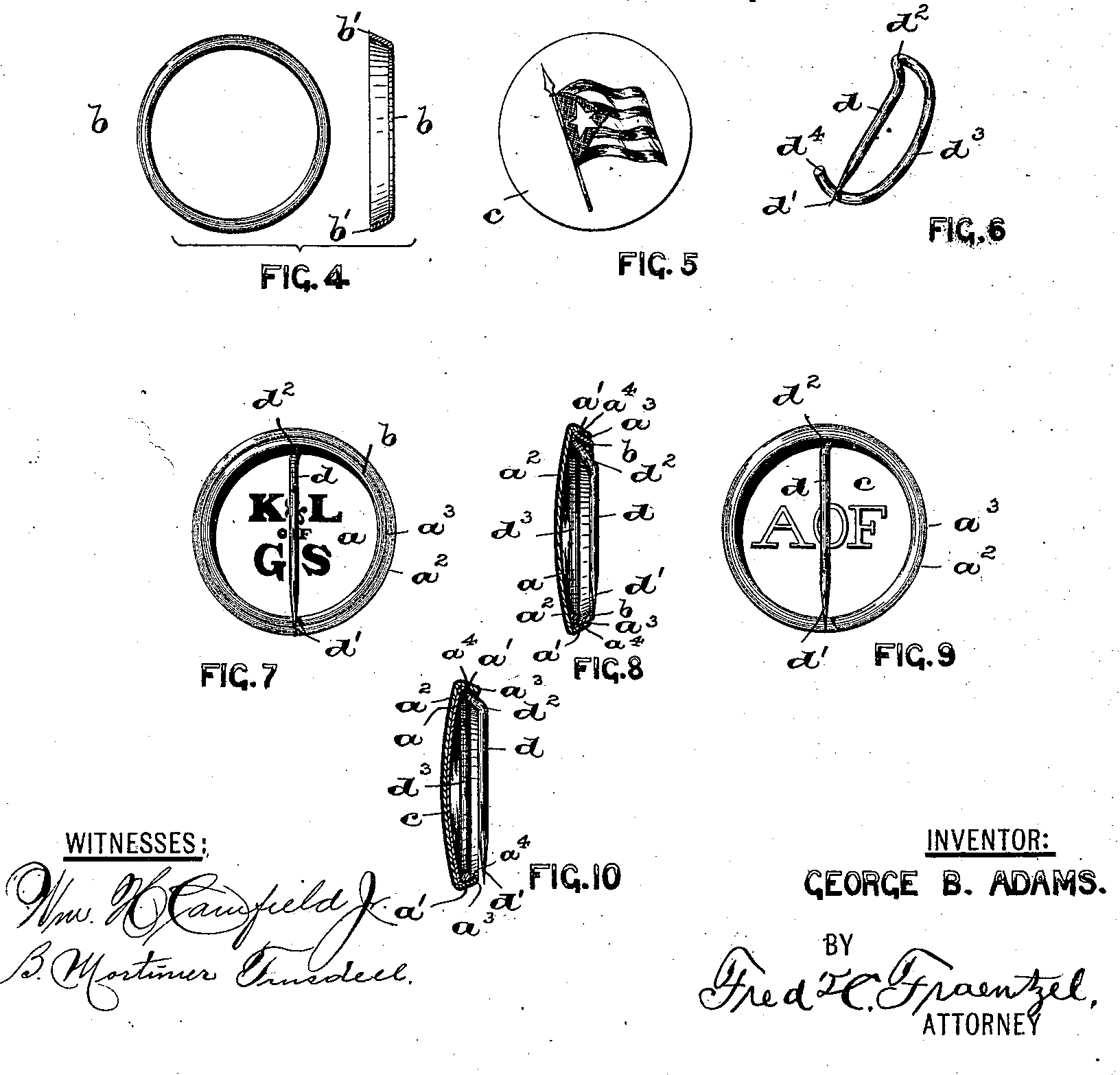 Brevet Badge Bouton Whitehead