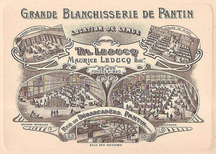 Etiquette de la Blanchisserie Leducq