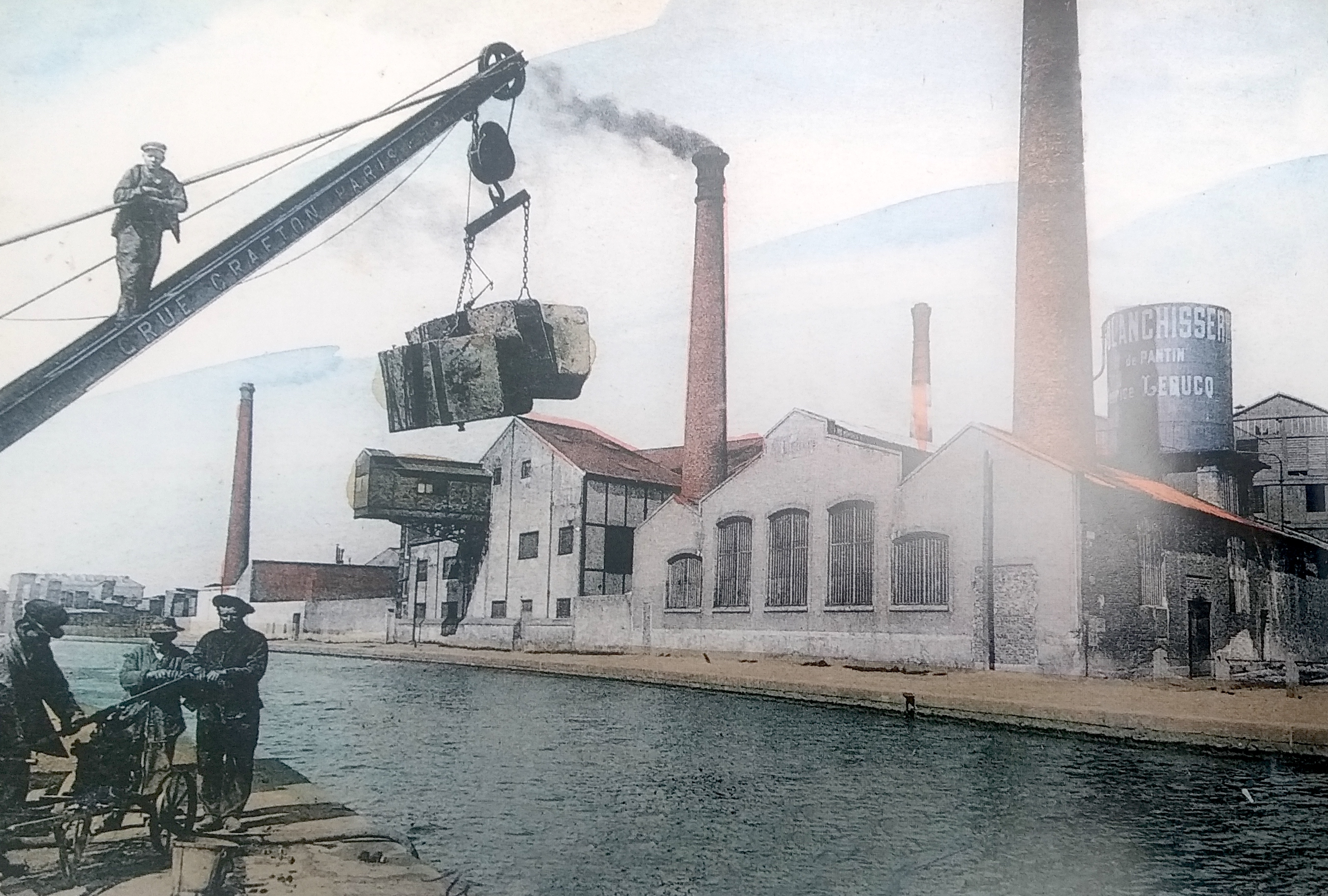 Blanchisserie Leducq sur le canal de l'Ourcq